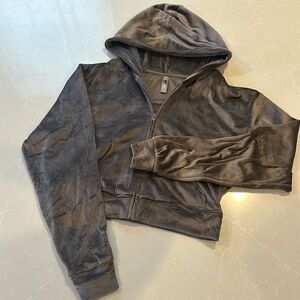 SKIMS Velour Crop Hoodie